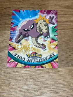 Hitmonlee #106 TV Animation Edition Non Holo Vintage Pokemon Topps Card TCG LP - Image 1