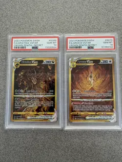 Pokemon Crown Zenith- Giratina & Arceus VSTAR GG69 & GG70, PSA 10 - Image 1