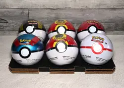 6 x Pokemon TCG Pokeball Tins - 18 Booster Packs Factory Sealed Costco (G25) - Image 1