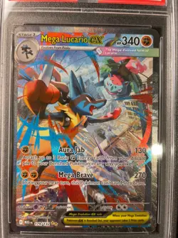 2025 POKEMON MEG EN-SPECIAL ILLUSTRATION RARE #179 MEGA LUCARIO EX PSA 10 - Image 3