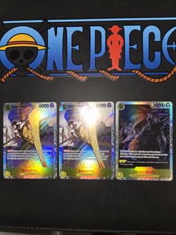 Bandai One Piece Card Game 3 Holo Character Cards Borsalino & Gecko Moria - Image 1