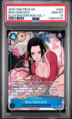 2025 ONE PIECE PROMOS ILLUSTRATION BOX VOL.1 #004 BOA HANCOCK PSA 10 - Image 1