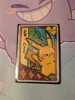 Pokemon Fanart Valentines Pokkedo Card Ha-chu (Pikachu) - Image 1
