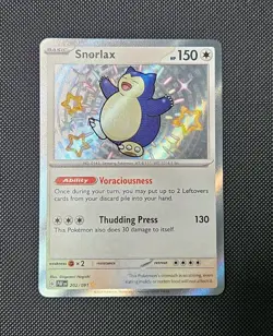 Pokemon TCG Card - Snorlax 202/091 Paldean Fates Baby Shiny - Image 1