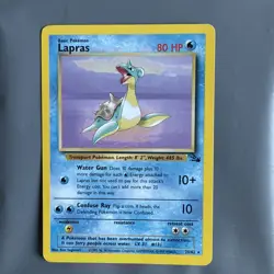 Lapras 25/62 Pokemon Fossil Rare - WOTC Pokemon Cards NM - Image 1