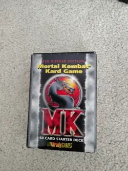 Mortal Kombat Kard Game Red Border Brady 1992, 180 Cards Unplayed. Starter decks - Image 1