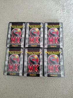Mortal Kombat Kard Game Red Border Brady 1992, 180 Cards Unplayed. Starter decks - Image 4