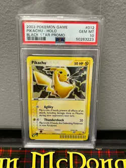 Pokemon 2003 Pikachu Black Star Promo Holo Graded PSA Gem Mint 10 * - Image 1