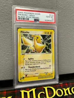 Pokemon 2003 Pikachu Black Star Promo Holo Graded PSA Gem Mint 10 * - Image 3