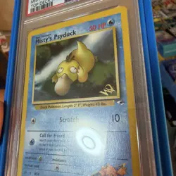 Pokemon TCG Misty’s Psyduck 54/132 W Stamp Top Deck Magazine 2000 Promo PSA 7 - Image 3