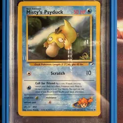 Pokemon TCG Misty’s Psyduck 54/132 W Stamp Top Deck Magazine 2000 Promo PSA 7 - Image 4