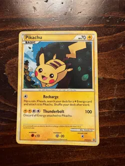 Pikachu HGSS03 Black Star Promo Holo Vintage 2010 LP Pokemon TCG - Image 1