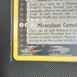 Rocket's Meowth 46/109 Uncommon Reverse Holo Team Rocket Returns 2004 60HP - Image 5
