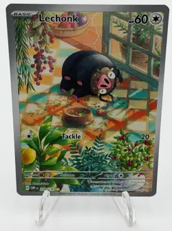 Pokemon TCG Lechonk 209/197 SV03 Obsidian Flames Illustration Rare Holo NM - Image 1