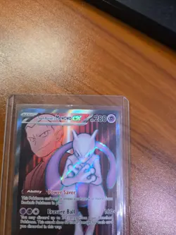 Pokemon Team Rocket's Mewtwo ex 213/182 Destined Rivals Full Art SR NM - Image 3