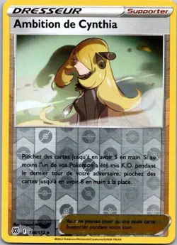 Carte Pokemon Dresseur Ambition de Cynthia 138/172 Reverse - 2022 - Image 1
