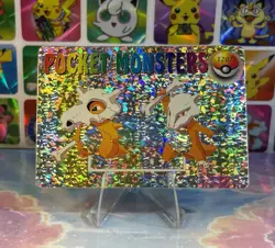 Pokemon Holo Cubone Evolution Vintage Pocket Monsters Prism Sticker 1998 bandai - Image 1