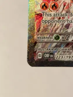 Pokemon Charizard ex 223/197 Obsidian Flames Full Art Holo Card - Image 5