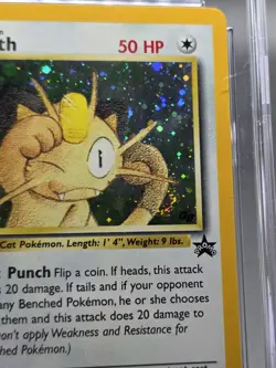 Meowth Holo 10 CGC 7 - 2000 Pokemon Promo Game Boy Wizards WOTC Swirl - Image 2
