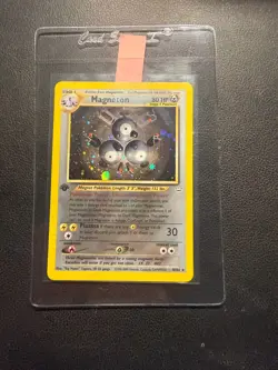 2001 Pokemon Neo Revelation 1st Edition #10/64 Magneton Holo Rare - Image 3