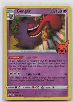 Gengar 057/198 Holo Promo Trick or Trade BOOster Pokemon Near Mint - Image 1