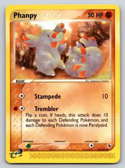 Phanpy 62/109 Common Ruby & Sapphire Pokemon Moderately Played - Image 1