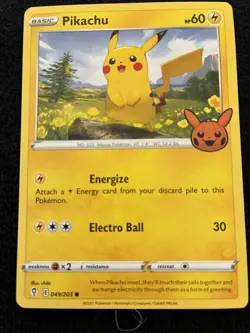 Pikachu 049/203 - Trick or Trade Halloween BOOster Promo Pokemon Card - Image 1