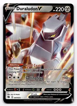 Duraludon V 047/073 Holo V Rare Champion's Path Pokemon NM - Image 1