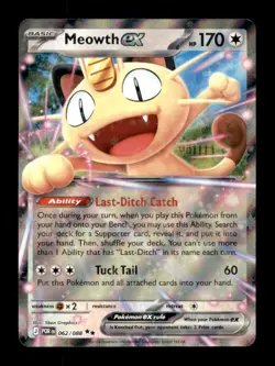 MEOWTH EX 062/088 DOUBLE RARE PERFECT ORDER POKEMON HOLO NM/M - Image 1