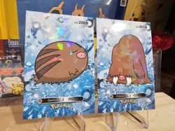 Pokemon Card Database 2 - Swinub & Piloswine Evolution Set Gen 2 - 2 Card Lot - Image 2