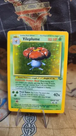 Pokemon TCG Vileplume Jungle Holo Card 15/64 Unlimited Rare MP - Image 1