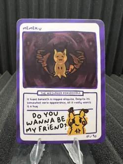 Memeku (Mimikyu) 1/90 - Pokedoodles Set 2 Fan Art- Pokemon - Image 1
