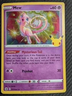 Mew 011/025 Holo Rare Celebrations Pokemon Holo Near Mint - Image 1