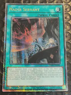 YuGiOh Nadir Servant RA01-EN062 Quarter Century Secret Rare 1st Edition - Image 1