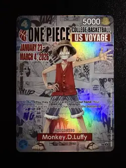 Monkey.D.Luffy (055) (College Basketball US Voyage) P-055 One Piece Promo MSG - Image 1