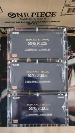 One Piece TCG OP-01 BLUE BOTTOM Romance Dawn Booster Box with Display Case - Image 4