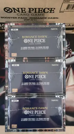 One Piece TCG OP-01 BLUE BOTTOM Romance Dawn Booster Box with Display Case - Image 5