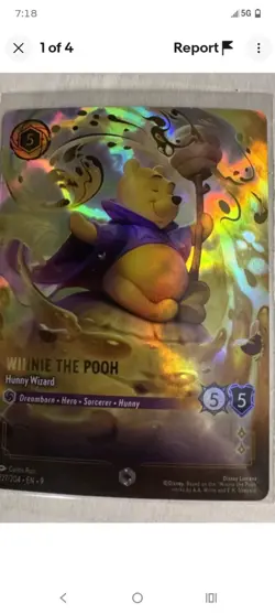Disney Lorcana Fabled Winnie The Pooh Hunny Wizard Enchanted #227/204 English - Image 1
