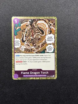 One Piece Bandai Flame Dragon Torch EB04-040 Rare Event Card Kaido - Image 1
