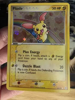 Pokemon Plusle EX Hidden Legends 69/101 Common Reverse Holo Basic Card 2004 - Image 2