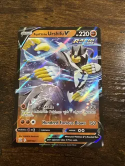 Pokemon TCG Rapid Strike Urshifu V 087/163 Battle Styles Holo Ultra Rare Card NM - Image 1