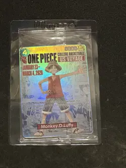 One Piece Rutgers Monkey D. Luffy US Voyage College Basketball Promo Card P-055 - Image 1