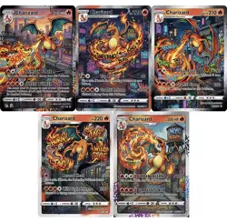 5x Charizard Fan Art Custom Cards - Image 1