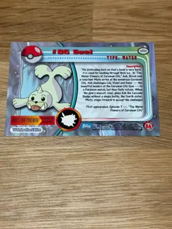 Seel Non-Holo #86 Pokemon Card Topps TV Animation Edition Series Blue Logo - Image 2