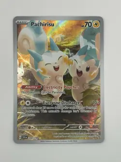 Pachirisu 208/198 Scarlet & Violet Illustration Rare Pokemon Card NM - Image 1