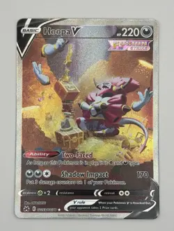 Hoopa V GG53/GG70 Crown Zenith Holo Rare V Full Art Pokemon Card NM - Image 1