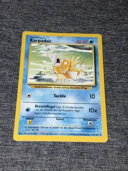 German Karpador Magikarp 35/102 Uncommon WOTC Base Set Pokemon Card - HP - Image 1