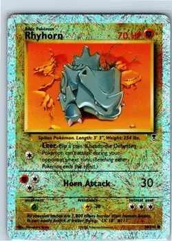 Pokemon Card - Rhyhorn 90/110 - Legendary Collection - Reverse Holo - Image 1