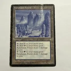 Karplusan Forest - Magic the Gathering MtG - Ice Age - DAMAGED - Image 1