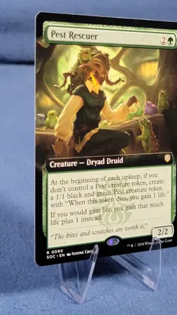 MTG Secrets of Strixhaven-Pest Rescuer Extended Art Regular NM - Image 5